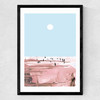 Rose Beach Medium Black Frame