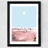 Rose Beach Wide Black Frame