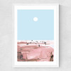 Rose Beach Medium White Frame