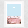 Rose Beach Wide White Frame