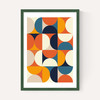 Mid Century Half Circles Autumn