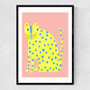 Big Spotty Cat Narrow Black Frame