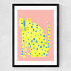 Big Spotty Cat Medium Black Frame