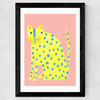 Big Spotty Cat Wide Black Frame