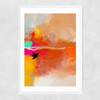 Yellow Blush (III) Narrow White Frame