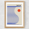 Surfs Up (Blue) Wide Oak Frame