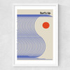 Surfs Up (Blue) Medium White Frame