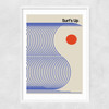 Surfs Up (Blue) Narrow White Frame