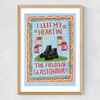I Left My Heart In The Fields Of Glasto Medium Oak Frame