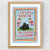 I Left My Heart In The Fields Of Glasto Wide Oak Frame