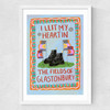 I Left My Heart In The Fields Of Glasto Medium White Frame