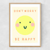 Be Happy by Darcie Olley Narrow Oak Frame