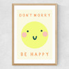 Be Happy by Darcie Olley Medium Oak Frame
