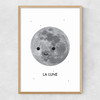 La Lune by Dicky Bird Narrow Oak Frame