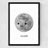 La Lune by Dicky Bird Medium Black Frame