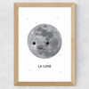 La Lune by Dicky Bird Wide Oak Frame