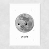 La Lune by Dicky Bird Narrow White Frame