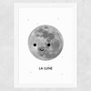 La Lune by Dicky Bird Wide White Frame