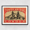 Tower Bridge by Indieprints Narrow Black Frame