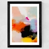 Yellow Blush (I) Wide Black Frame