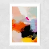 Yellow Blush (I) Narrow White Frame