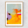 Yellow Blush (II) Narrow Oak Frame