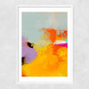 Yellow Blush (II) Narrow White Frame
