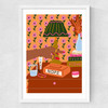 Nope Alarm Medium White Frame