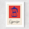 Espresso Medium White Frame