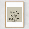 Swirly flowers Medium Oak Frame