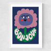 Bonjour Flower Medium White Frame