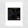 Pie n Mash Narrow White Frame