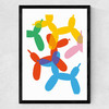 Balloon Dogs Medium Black Frame