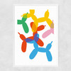 Balloon Dogs Narrow White Frame