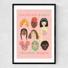 Empowered Women Narrow Black Frame