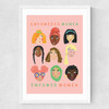 Empowered Women Medium White Frame