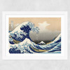The Great Wave Off Kanagawa Wide White Frame