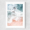Sands of Coral Haze Medium White Frame