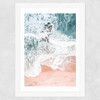 Sands of Coral Haze Wide White Frame