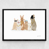 Rabbit Hip Hop Unframed Print