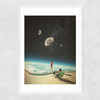 Summer with a chance of asteroids Narrow White Frame
