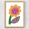 Bien Flower Wide Oak Frame