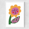 Bien Flower Medium White Frame