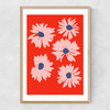 Daisies IV Narrow Oak Frame