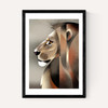 Lion in Profile by Dieter Braun