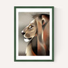 Lion in Profile by Dieter Braun