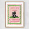 London Is My Stomping Ground Medium Oak Frame