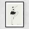 Dancing Lady Narrow Black Frame