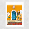 Spanish Villa Interior Narrow White Frame
