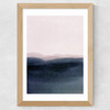 Dusk Scenery Wide Oak Frame
